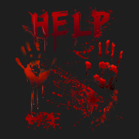 Funny Help Bloody Handprint Halloween Costume Matching Mens Classic T-shirt | Artistshot