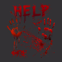 Funny Help Bloody Handprint Halloween Costume Matching Mens Vintage Hoodie | Artistshot