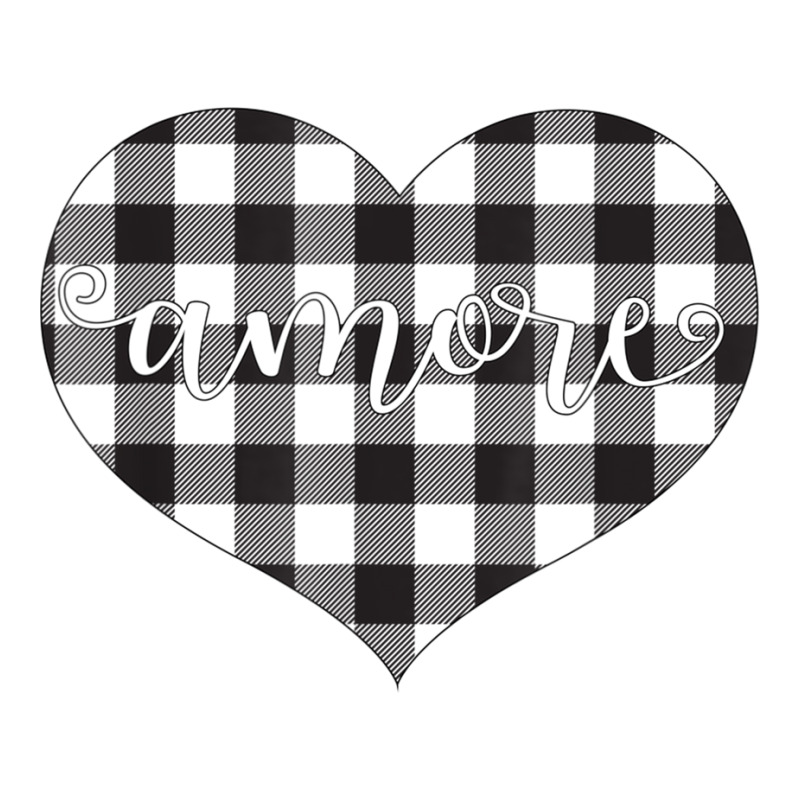 Buffalo Plaid Heart Valentine's Day Love   Amore T Shirt Crewneck Sweatshirt by cm-arts | Artistshot