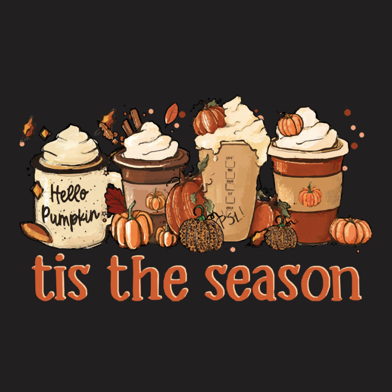 Tis The Season T  Shirt Cute Halloween Coffe Tis The Season Happy Than T-shirt | Artistshot