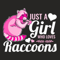 Just A Girl Who Loves Raccoons, Raccoon Lover Costume, Funny Trash Pan Ladies Fitted T-shirt | Artistshot