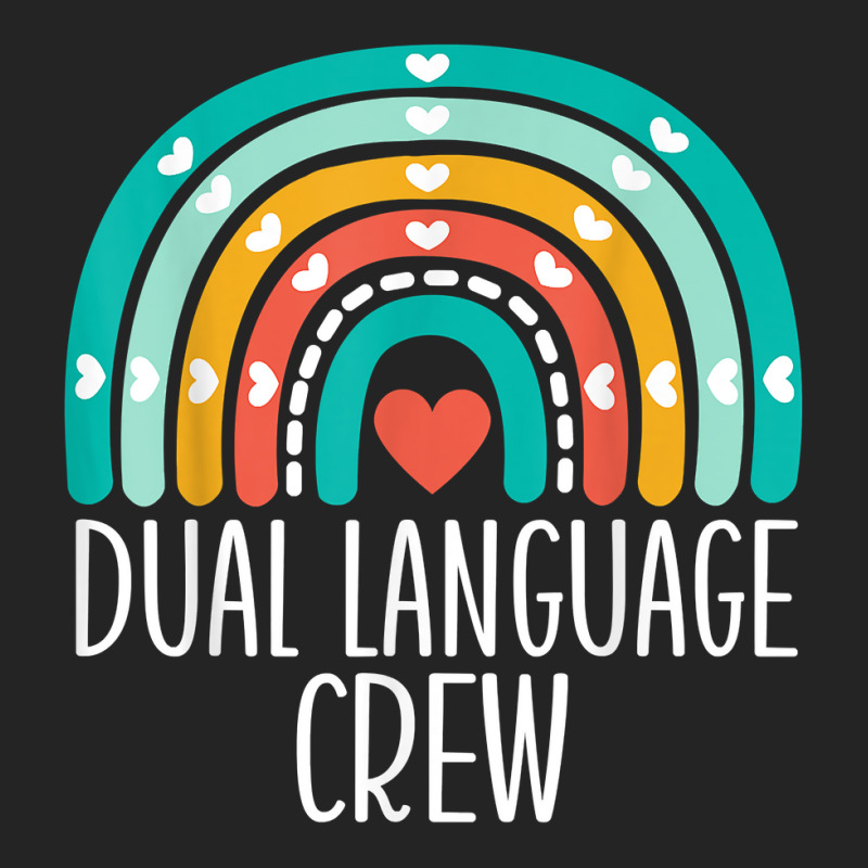 Dual Language Crew Rainbow Bilingual Teacher Dual Language T Shirt 3/4 Sleeve Shirt by cm-arts | Artistshot