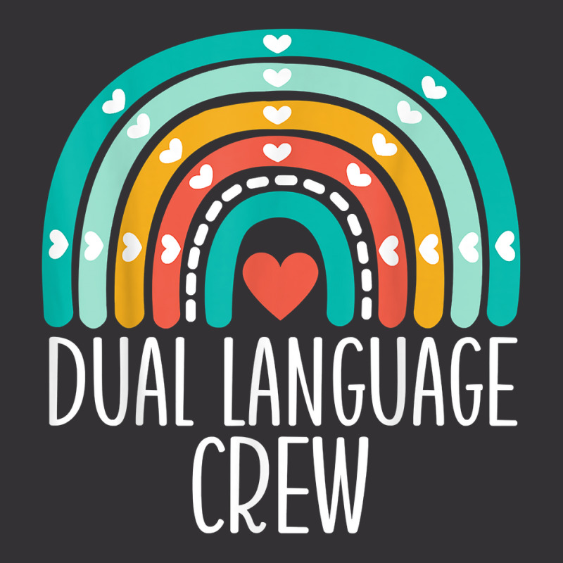 Dual Language Crew Rainbow Bilingual Teacher Dual Language T Shirt Vintage Short by cm-arts | Artistshot