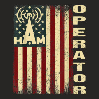 Patriotic Usa Flag Ham Radio Amateur Radio Operator T Shirt Ladies Fitted T-shirt | Artistshot