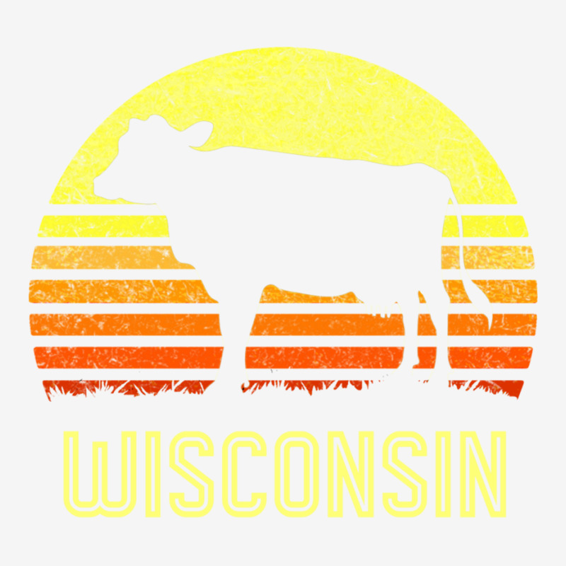 Wisconsin Dairy Cow Retro Farming Sunset Vintage Farmer Gift Sweatshir Rectangle Patch | Artistshot