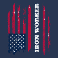 Distressed American Flag   Iron Worker Long Sleeve Tee Men Denim Jacket | Artistshot