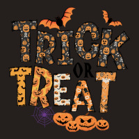 Trick Or Treat T  Shirt Funny Trick Or Treat Cute Halloween Pumpkin Co Tank Top | Artistshot