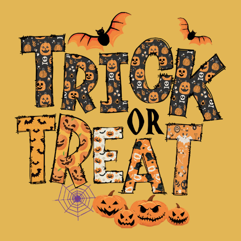 Trick Or Treat T  Shirt Funny Trick Or Treat Cute Halloween Pumpkin Co Vintage Hoodie And Short Set | Artistshot