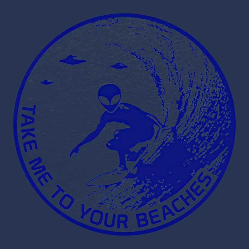 Surfing, Alien Surf, Surfboard Longboard, Days Of Take Me To Your Beac Men Denim Jacket | Artistshot