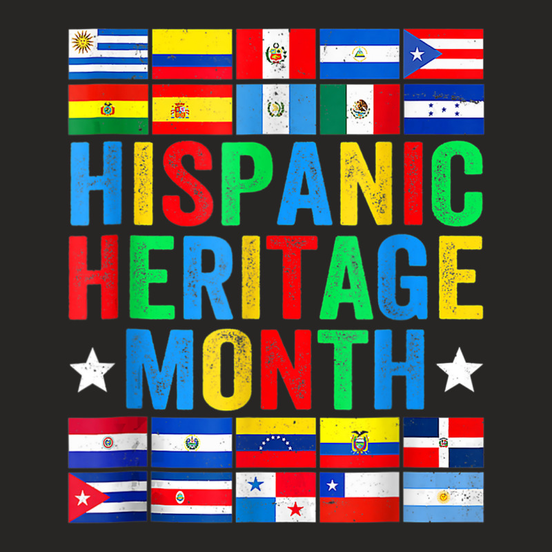 Latin Countries Flag Hispanic Heritage Month Latino Pride Ladies Fitted T-Shirt by Golden | Artistshot