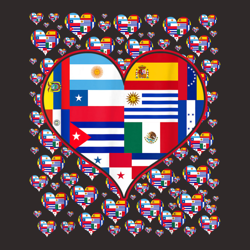 Latin Countries Flags Heart Hispanic Heritage Celebration Racerback Tank by Bandits | Artistshot