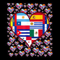 Latin Countries Flags Heart Hispanic Heritage Celebration Cropped Sweater | Artistshot