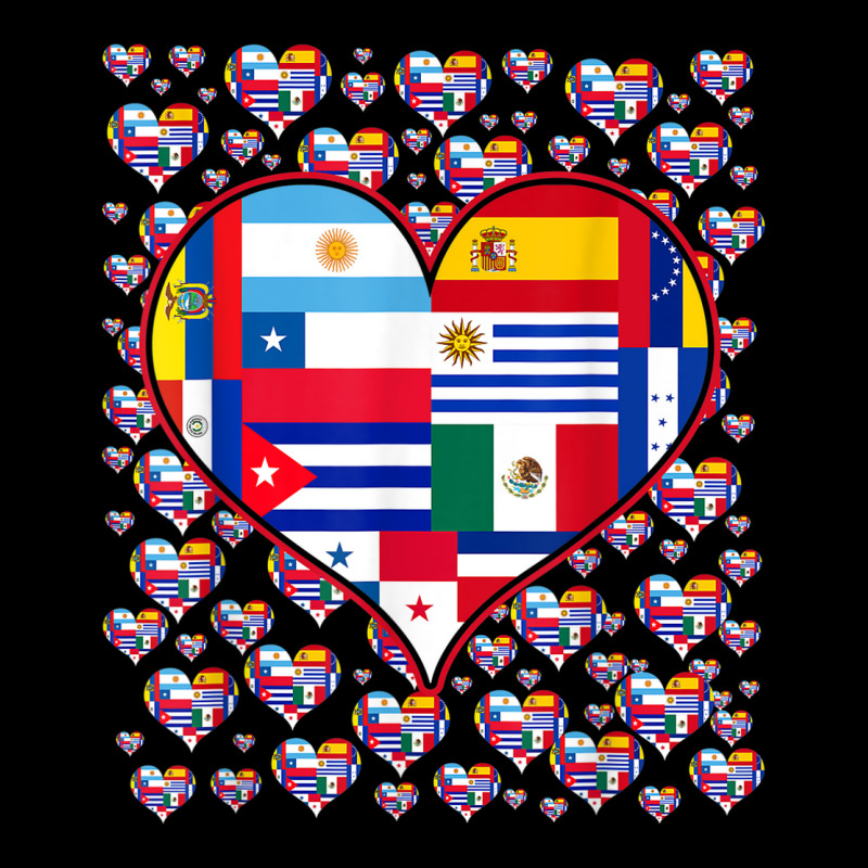 Latin Countries Flags Heart Hispanic Heritage Celebration Cropped Sweater by Bandits | Artistshot