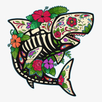 Shark Sugar Skull Calavera Mexico Dia De Los Muertos T Shirt Ladies Fitted T-shirt | Artistshot