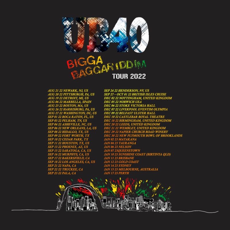 Ub Announces Bigga Baggariddim Tour Back T-shirt | Artistshot