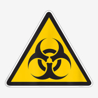 Yellow Biohazard Warning Sign Zombie Infected T Shirt Rectangle Patch | Artistshot