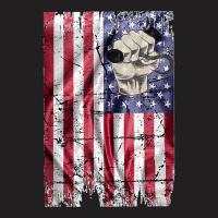 Longshoreman Vintage American Flag Usa Fist And Hook Tank Top T-shirt | Artistshot