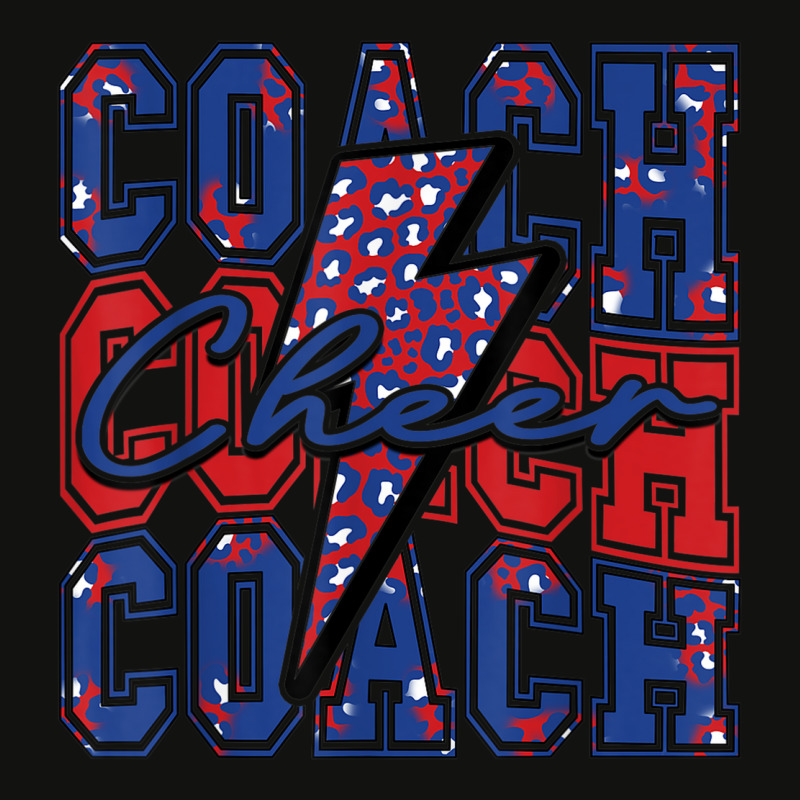 Cheer Coach Lightning Bolt Cheer Leopard Blue Red Scorecard Crop Tee by Hulk | Artistshot