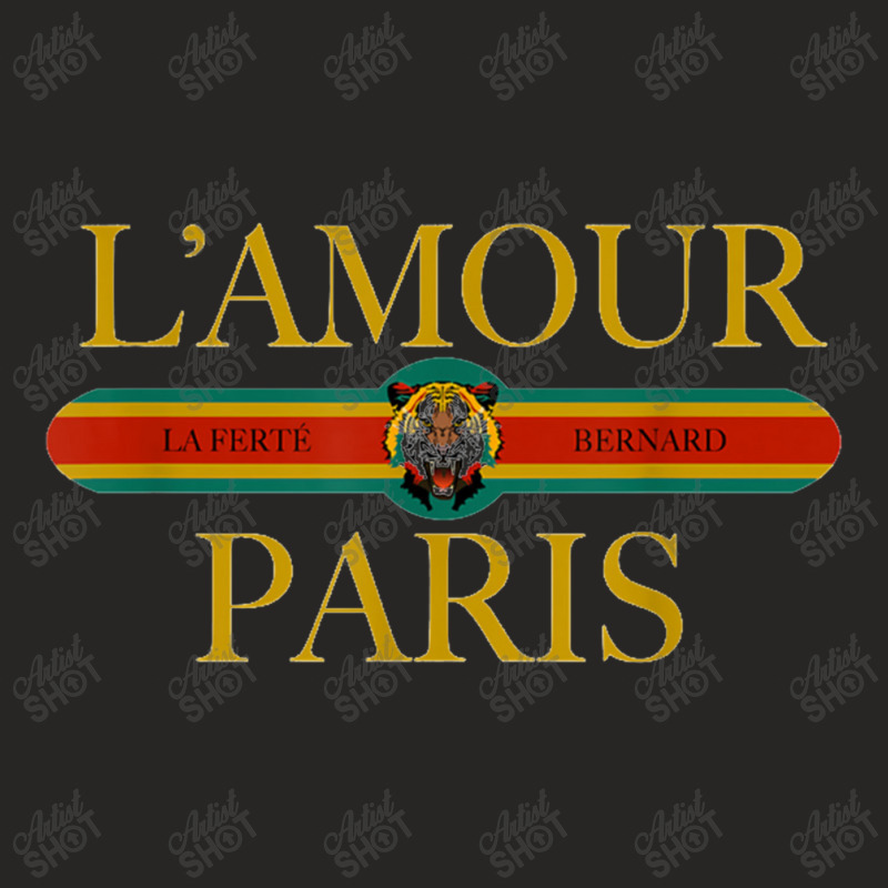 Paris L'amour   Fashion Tiger Face   I Love Paris   Retro Ladies Fitted T-Shirt by Anitabostic | Artistshot