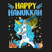 Happy Hanukkah Dabbing Jewish Unicorn Kids Chanukah Classic T-shirt | Artistshot