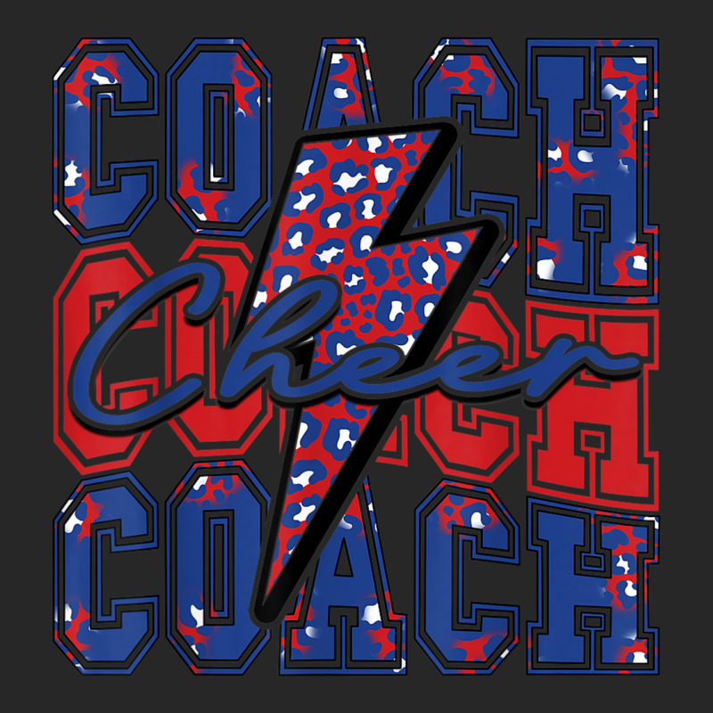 Cheer Coach Lightning Bolt Cheer Leopard Blue Red Men's T-shirt Pajama Set by Scarlets | Artistshot