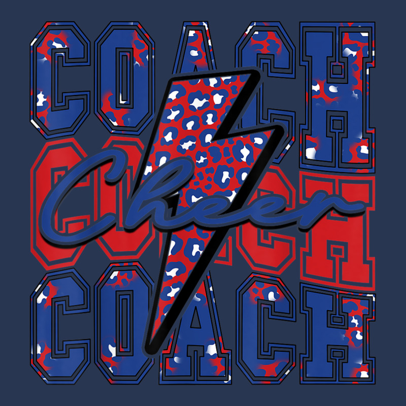 Cheer Coach Lightning Bolt Cheer Leopard Blue Red Men Denim Jacket by Scarlets | Artistshot