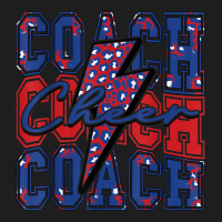 Cheer Coach Lightning Bolt Cheer Leopard Blue Red Classic T-shirt | Artistshot