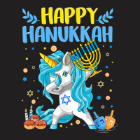 Happy Hanukkah Dabbing Jewish Unicorn Kids Chanukah T-shirt | Artistshot