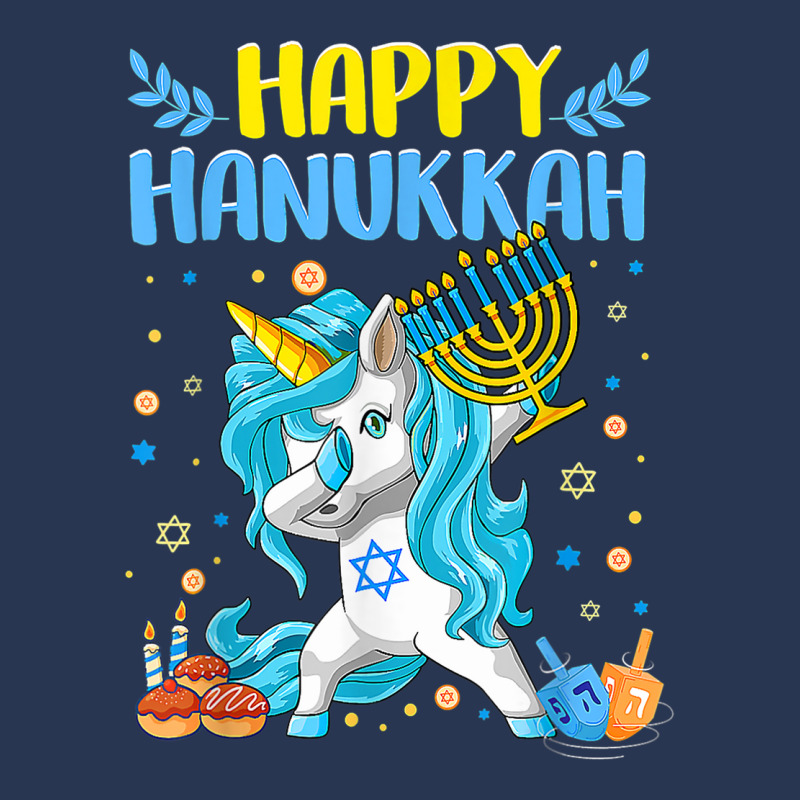 Happy Hanukkah Dabbing Jewish Unicorn Kids Chanukah Men Denim Jacket | Artistshot