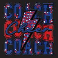 Cheer Coach Lightning Bolt Cheer Leopard Blue Red T-shirt | Artistshot