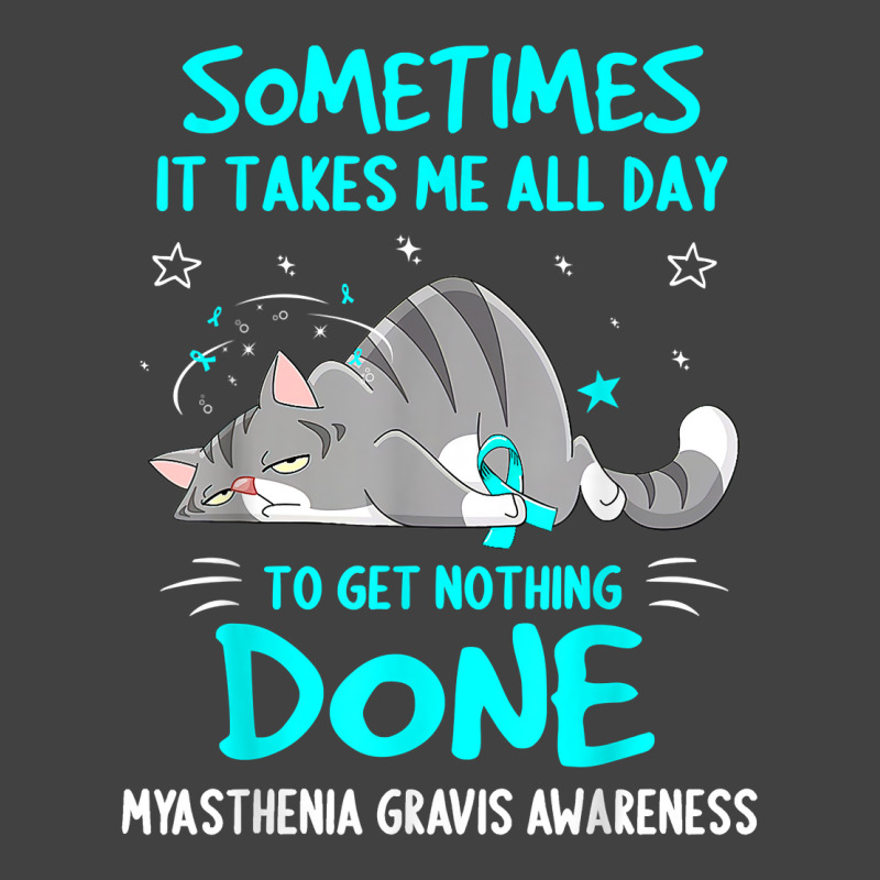 Myasthenia Gravis Awareness Cat Ribbon T Shirt Vintage T-shirt | Artistshot