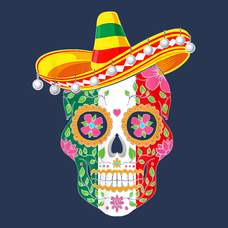 Fiesta Sugar Skull Rose Calavera Mexican Flag Cinco De Mayo T Shirt Co Men Denim Jacket by DonnaLee | Artistshot