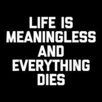 Life Is Meaningless & Everything Dies   Funny Saying Novelty Adjustable Cap | Artistshot