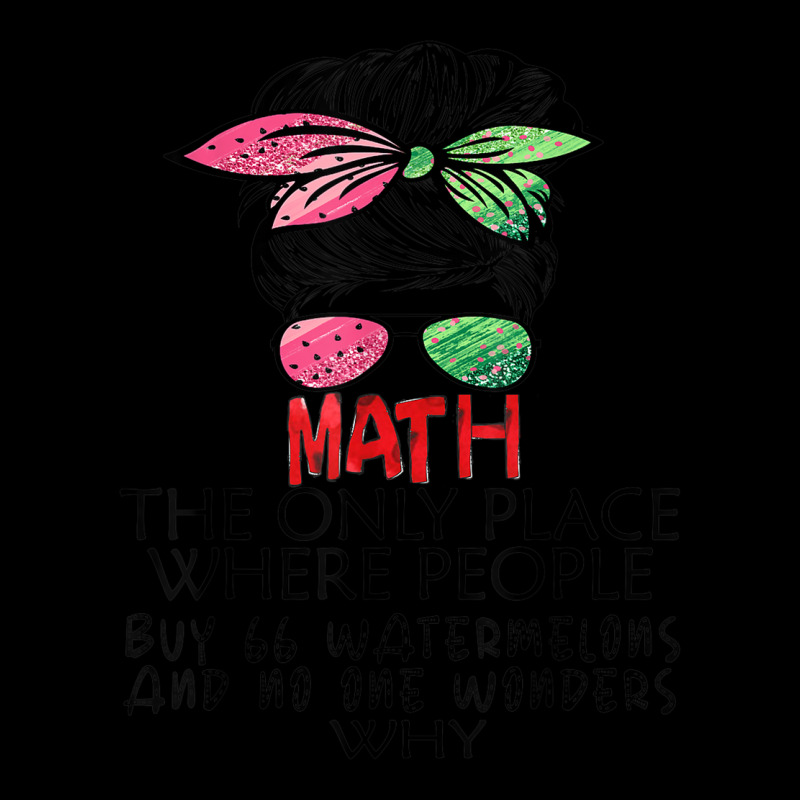 Math Watermelons Mathematics Calculation Numbers Messy Bun Youth Hoodie by Skunk | Artistshot