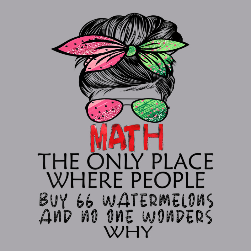 Math Watermelons Mathematics Calculation Numbers Messy Bun Youth 3/4 Sleeve by Skunk | Artistshot