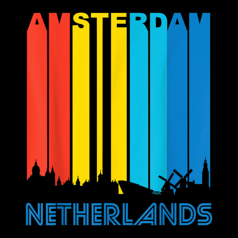 Retro Amsterdam Netherlands Cityscape Downtown Skyline Shirt Legging by cm-arts | Artistshot