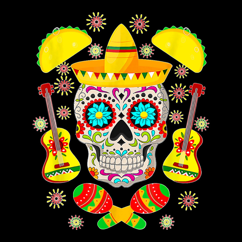 Fiesta Party Sugar Skull Rose Calavera Mexican Cinco De Mayo T Shirt Women's V-Neck T-Shirt by JillMarie | Artistshot