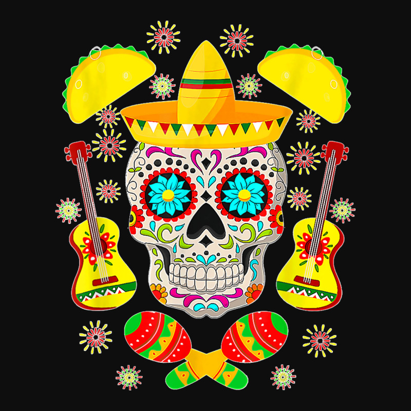 Fiesta Party Sugar Skull Rose Calavera Mexican Cinco De Mayo T Shirt Crop Top by JillMarie | Artistshot