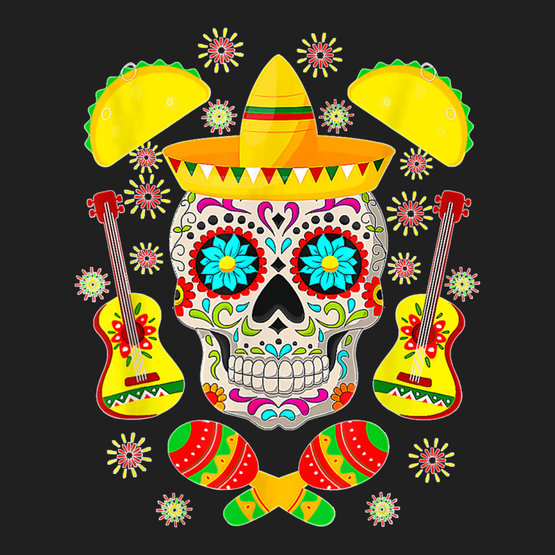 Fiesta Party Sugar Skull Rose Calavera Mexican Cinco De Mayo T Shirt Ladies Polo Shirt by JillMarie | Artistshot