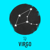 Minimal Virgo Zodiac Sign Landscape Canvas Print | Artistshot