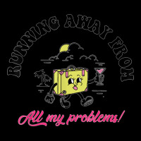 Running Away From All My Problems, Funny Science T Shirt Adjustable Cap | Artistshot