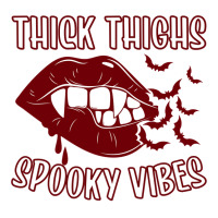 Thick Thighs And Spooky Vibes Vampire Women Bat Lips Pullover Hoodie Maternity Scoop Neck T-shirt | Artistshot