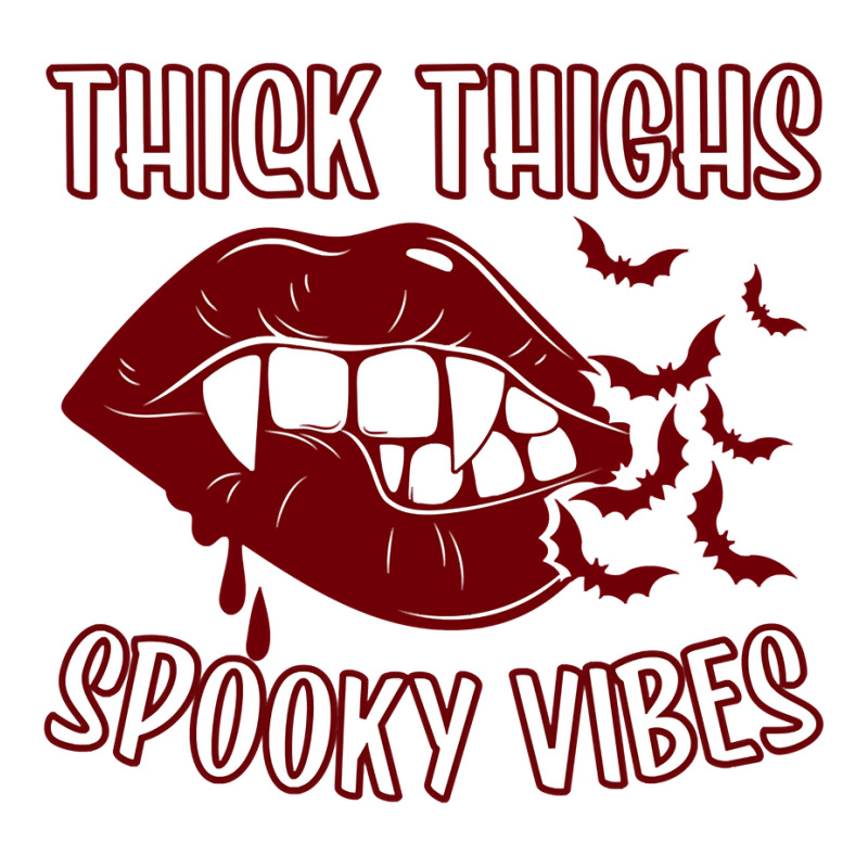 Thick Thighs And Spooky Vibes Vampire Women Bat Lips Pullover Hoodie Maternity Scoop Neck T-shirt by cm-arts | Artistshot