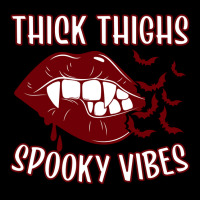 Thick Thighs And Spooky Vibes Vampire Women Bat Lips Pullover Hoodie Cropped Sweater | Artistshot