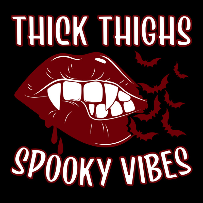 Thick Thighs And Spooky Vibes Vampire Women Bat Lips Pullover Hoodie Cropped Sweater by cm-arts | Artistshot