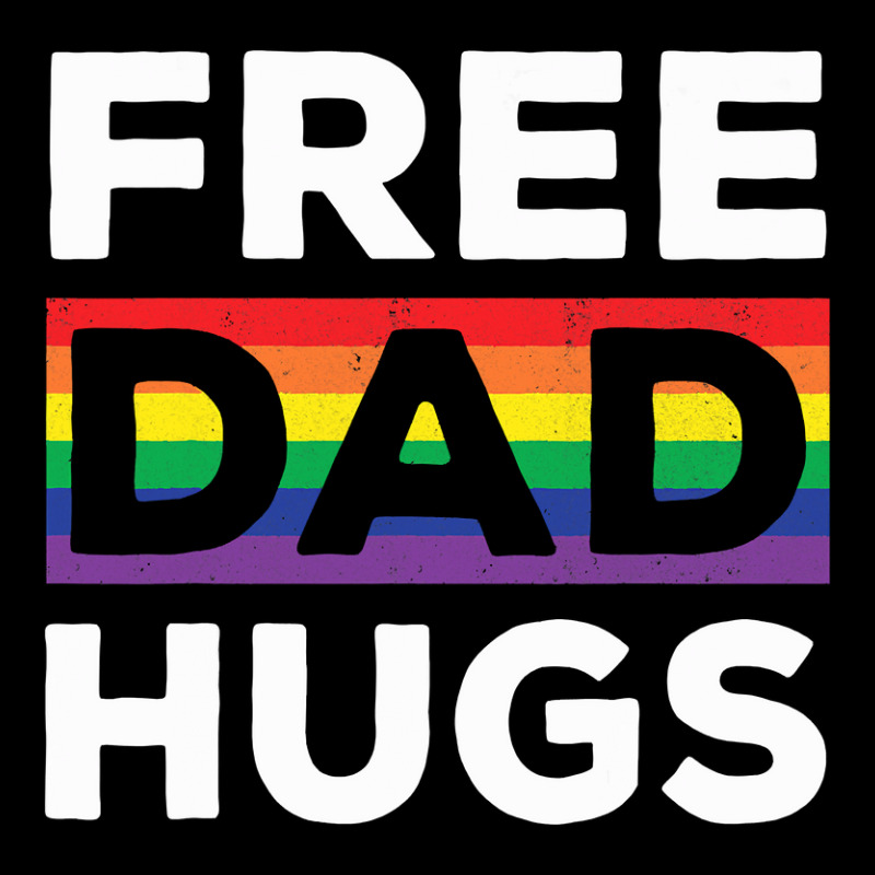 Free Dad Hugs Rainbow Lgbt Pride Fathers Day Gift Adjustable Cap | Artistshot