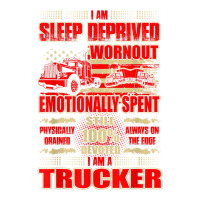 Sleep Deprived Worn Out 100 Devoted Trucker Tshirt Women's Pajamas Set | Artistshot