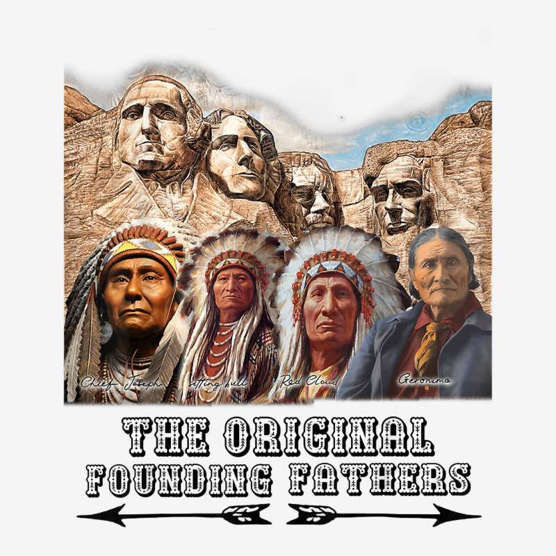 Original Founding Fathers Native American Retro Tribe Pride T Shirt Drawstring Bags | Artistshot