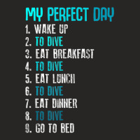 My Perfect Day Scuba Diving Funny Sport Diving Ladies Fitted T-shirt | Artistshot