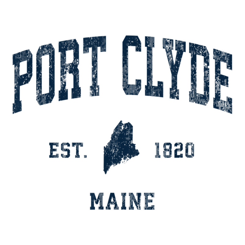 Port Clyde Maine Me Vintage Athletic Navy Sports Design Sticker | Artistshot